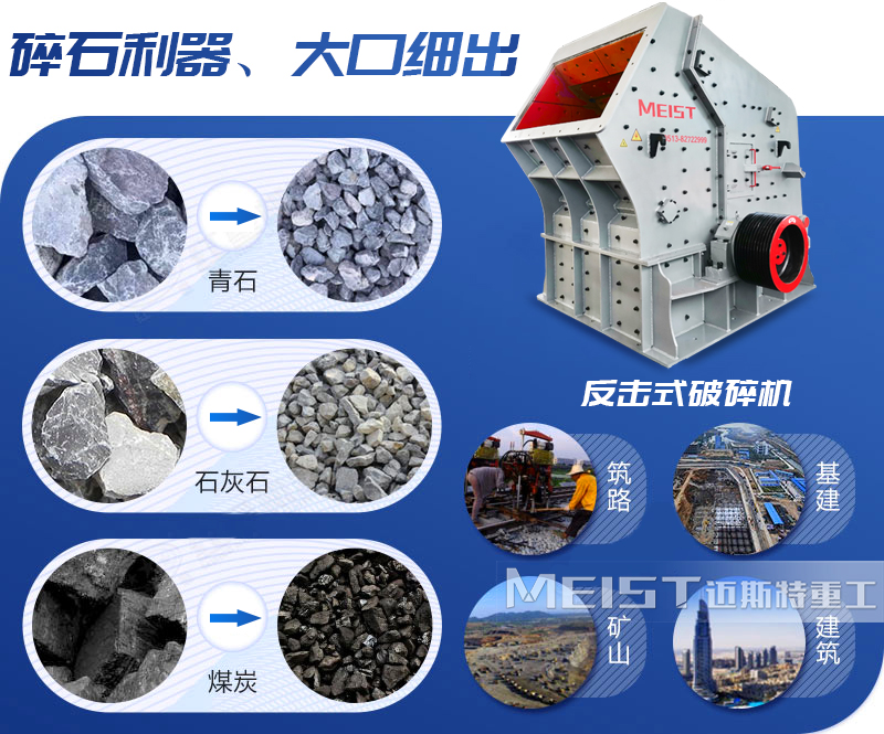 反擊式破碎機(jī)大口細(xì)出、碎石利器